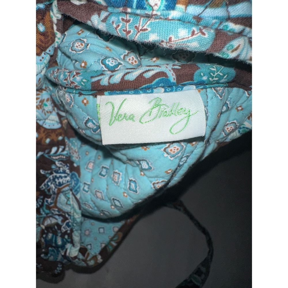 Vera Bradley Java Blue Hipster Crossbody Bag Quilted Floral Paisley Messenger - Picture 5 of 6
